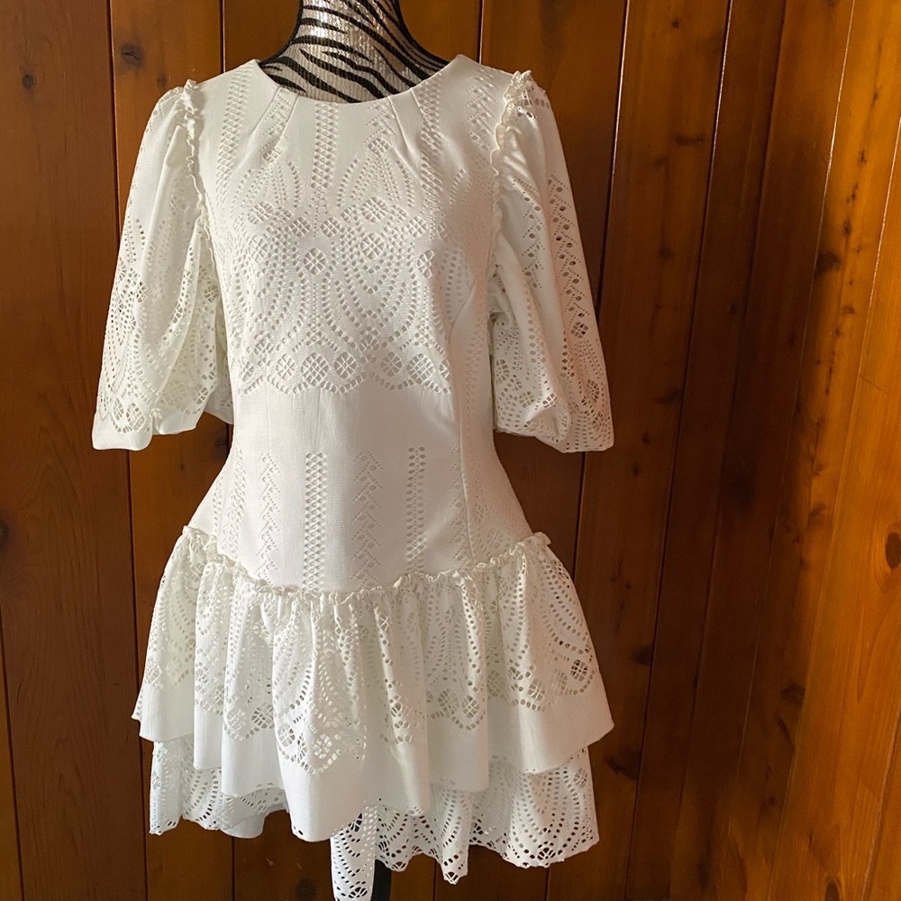 ASOS DESIGN premium double frill mini dress